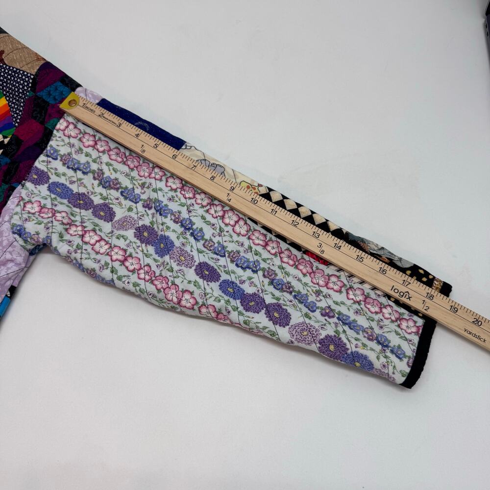 Women Upcycled Multi Colored Patchwork Quilted Ca… - image 7